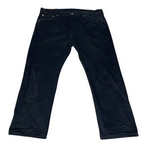 Levi Strauss Co 501 Mens Black Button Fly Straight Leg Denim Jeans W40 L30
